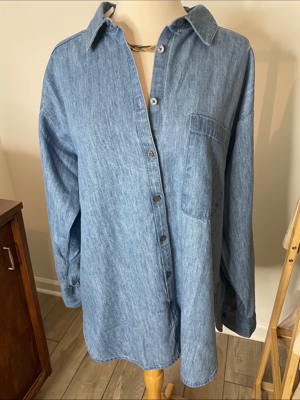 LOFT Light Blue Denim Shirt